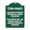 Signmission Tow Zone Assigned Parking Spaces on These Premises Violators Will Be Towed Away at Ve, GW-1824-22797 A-DES-GW-1824-22797 - alternate 1